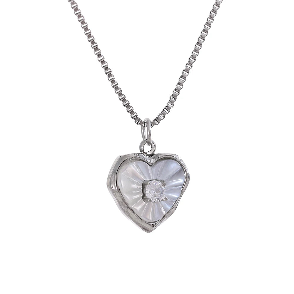 Zircon Heart Necklace