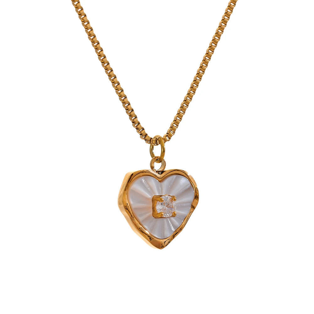 Zircon Heart Necklace