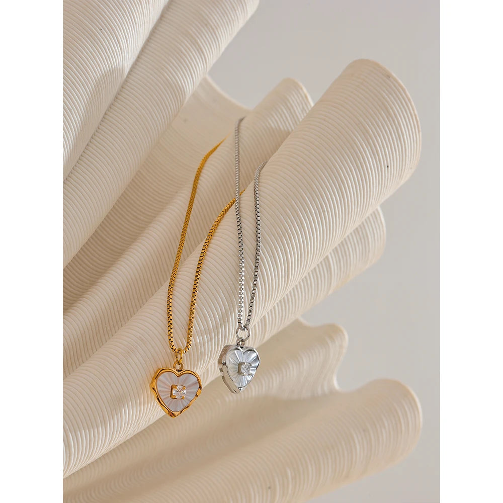 Zircon Heart Necklace