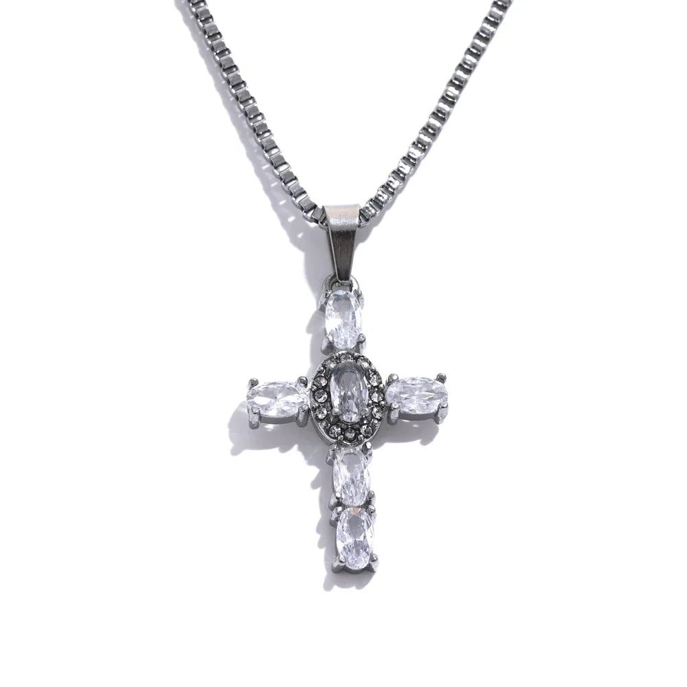 Zirconia Cross Necklace